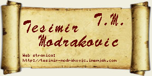 Tešimir Modraković vizit kartica